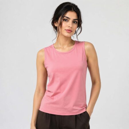 تاپ زنانه نخ پنبه تریکو طبیعی